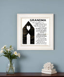 My Grandma White Framed Print Wall Art - Homeroots - Flyclothing LLC
