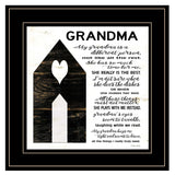 My Grandma is the Best Black Framed Print Wall Art - Homeroots - Flyclothing LLC