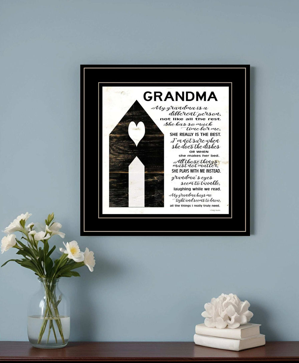 My Grandma is the Best Black Framed Print Wall Art - Homeroots - Flyclothing LLC