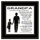 My Grandpa is the Best 1 Black Framed Print Wall Art - Homeroots - Flyclothing LLC