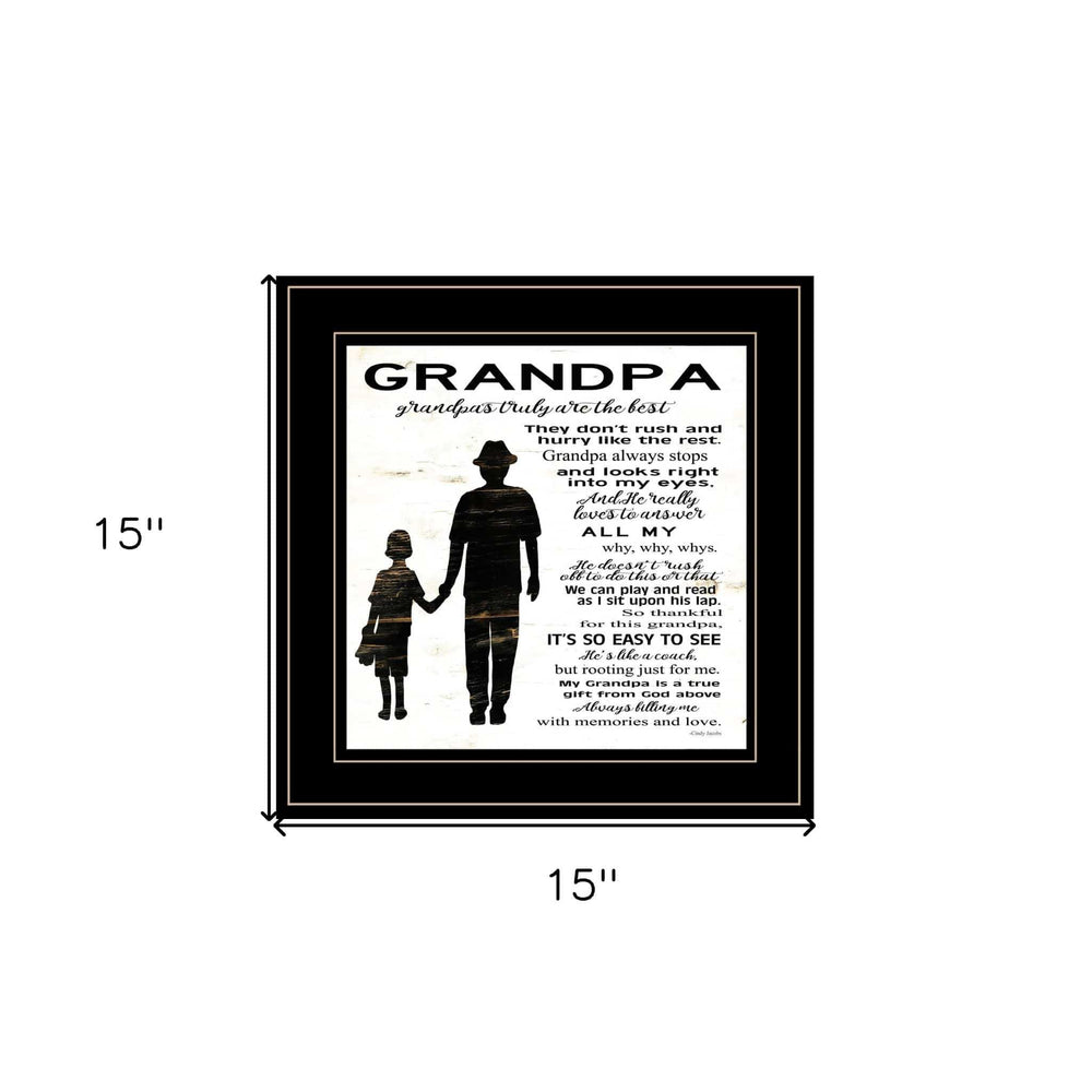 My Grandpa is the Best 1 Black Framed Print Wall Art - Homeroots - Flyclothing LLC