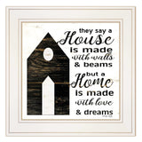A Housee White Framed Print Wall Art - Homeroots - Flyclothing LLC