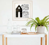 A Housee White Framed Print Wall Art - Homeroots - Flyclothing LLC