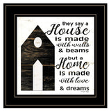 A House Black Framed Print Wall Art - Homeroots - Flyclothing LLC