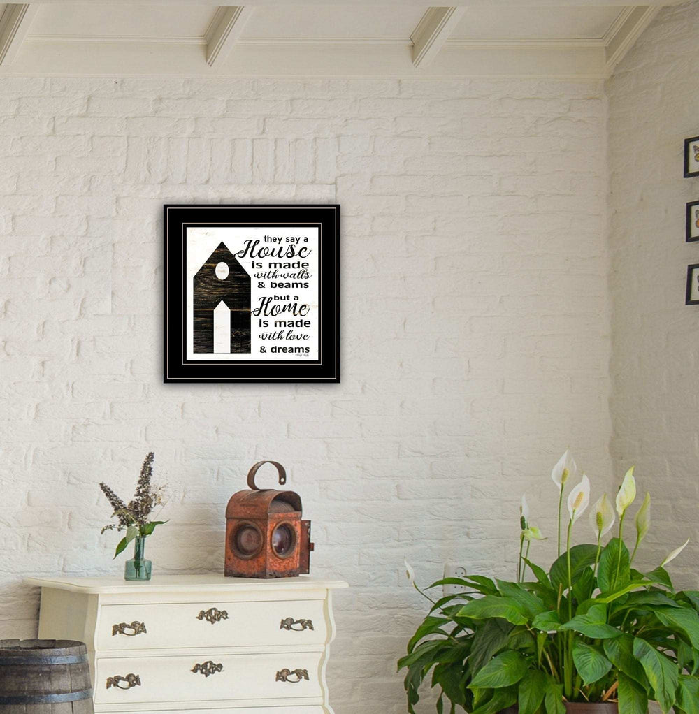 A House Black Framed Print Wall Art - Homeroots - Flyclothing LLC