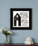 A House Black Framed Print Wall Art - Homeroots - Flyclothing LLC