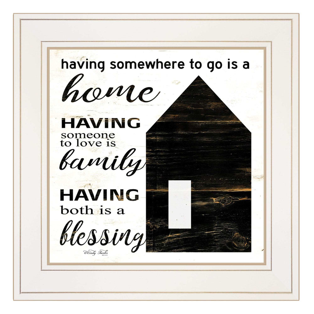 A Blessing 1 White Framed Print Wall Art - Homeroots - Flyclothing LLC