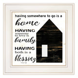 A Blessing 1 White Framed Print Wall Art - Homeroots - Flyclothing LLC