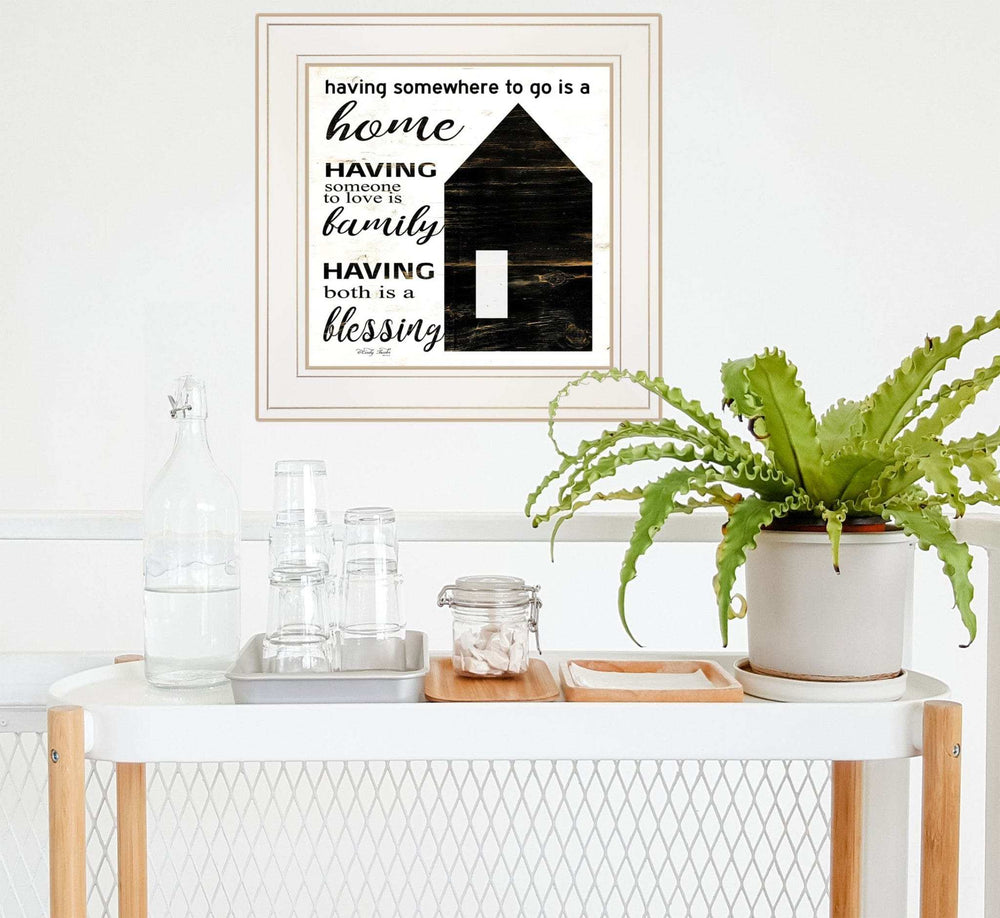 A Blessing 1 White Framed Print Wall Art - Homeroots - Flyclothing LLC