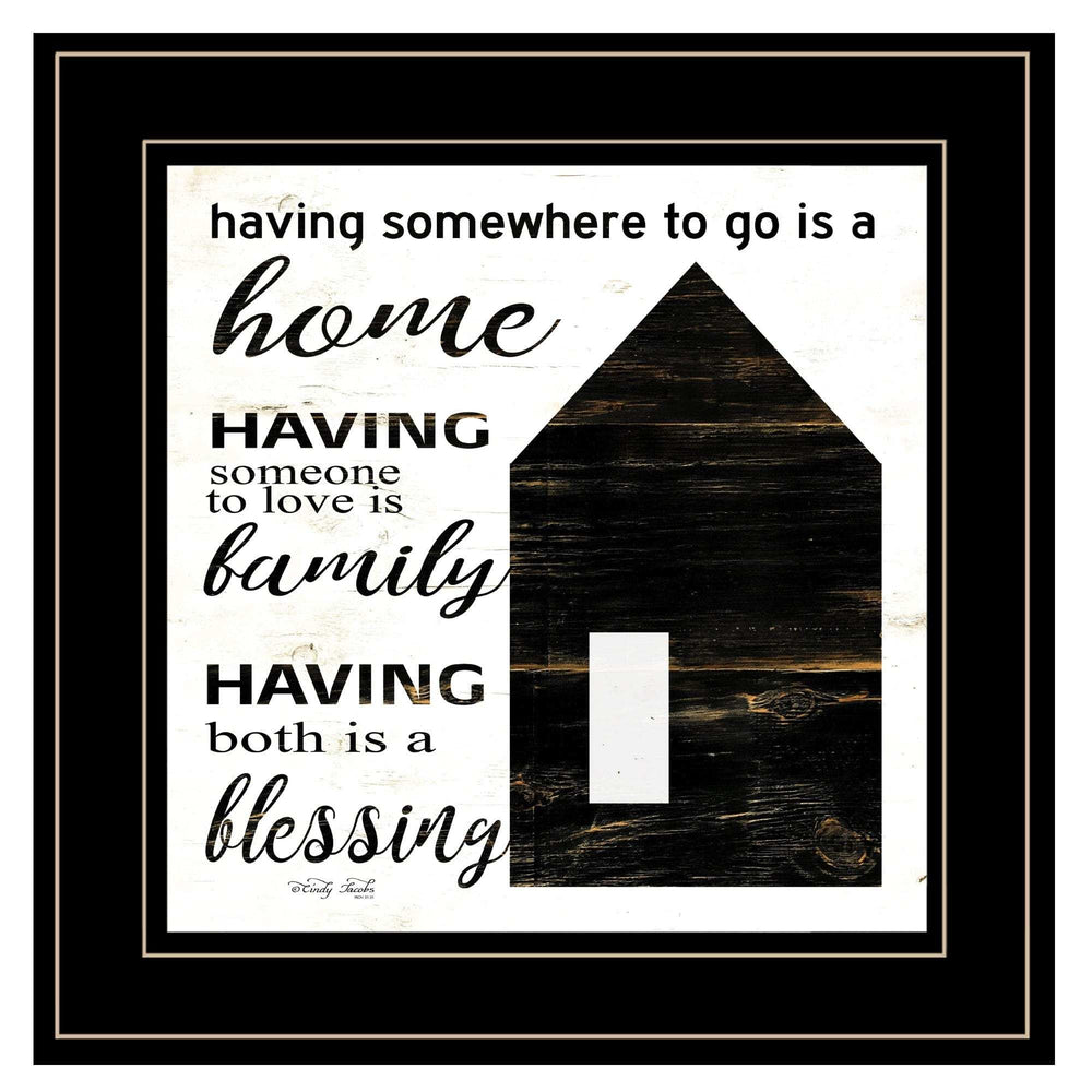 A Blessing 2 Black Framed Print Wall Art - Homeroots - Flyclothing LLC