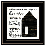 A Blessing 2 Black Framed Print Wall Art - Homeroots - Flyclothing LLC