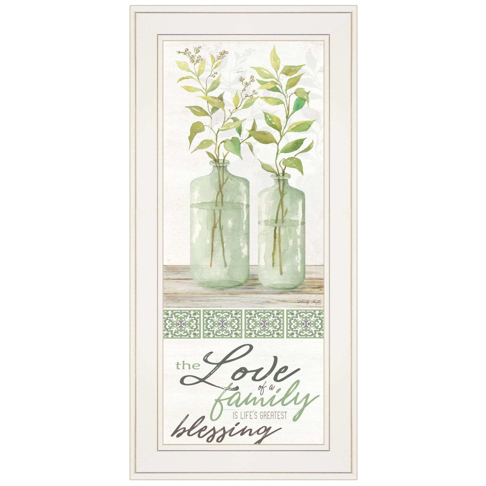 The Love of a Family White Framed Print Wall Art - Homeroots - Flyclothing LLC