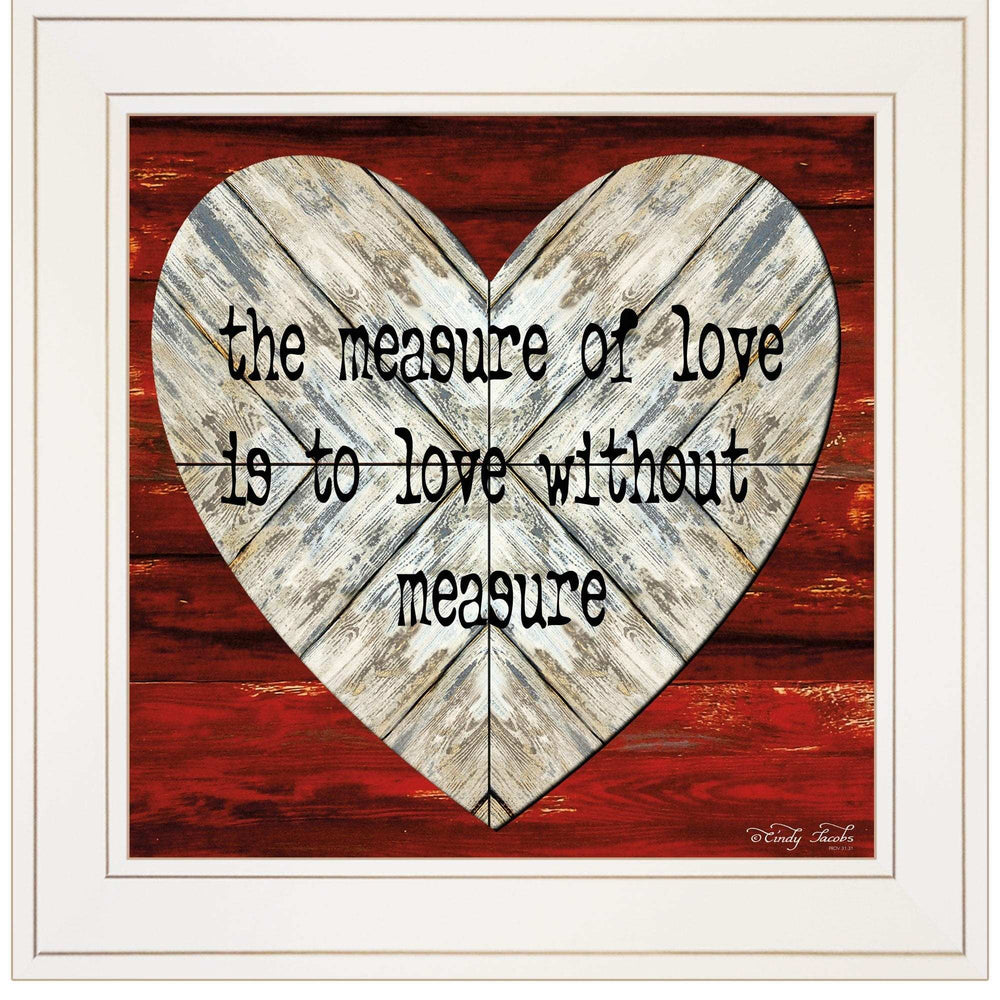 Measure of Love 1 White Framed Print Wall Art - Homeroots - Flyclothing LLC