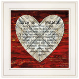 Love is Patient 1 White Framed Print Wall Art - Homeroots - Flyclothing LLC