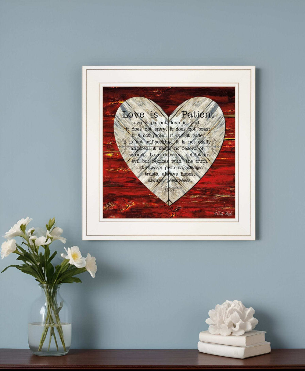 Love is Patient 1 White Framed Print Wall Art - Homeroots - Flyclothing LLC
