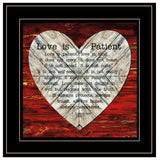 Love is Patient 2 Black Framed Print Wall Art - Homeroots - Flyclothing LLC
