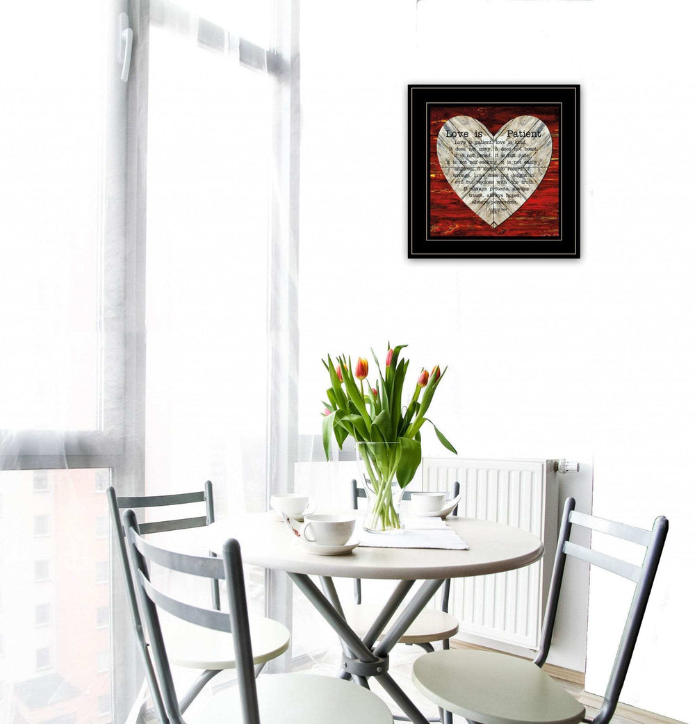 Love is Patient 2 Black Framed Print Wall Art - Homeroots - Flyclothing LLC