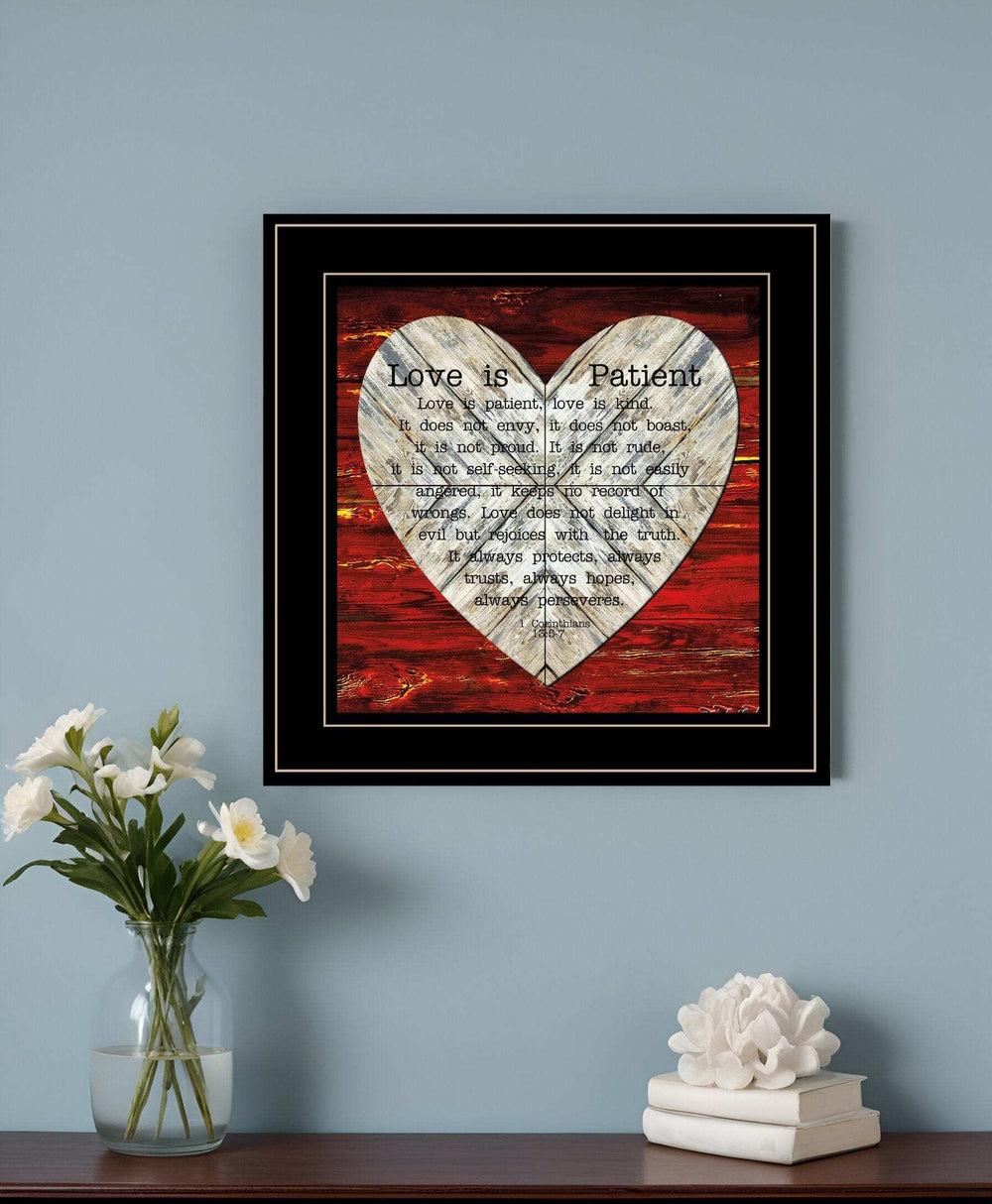 Love is Patient 2 Black Framed Print Wall Art - Homeroots - Flyclothing LLC