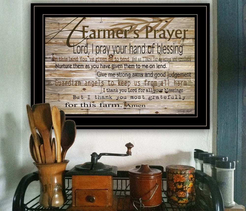 A Farmers Prayer 2 Black Framed Print Wall Art - Homeroots - Flyclothing LLC