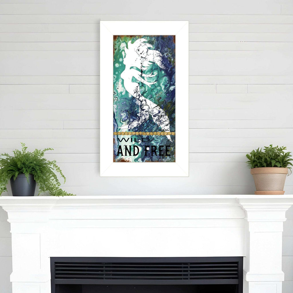 Wild and Free 1 White Framed Print Wall Art - Homeroots - Flyclothing LLC