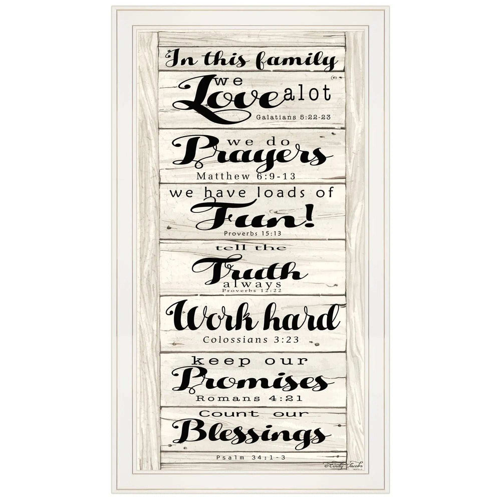 In this Family 1 White Framed Print Wall Art - Homeroots - Flyclothing LLC