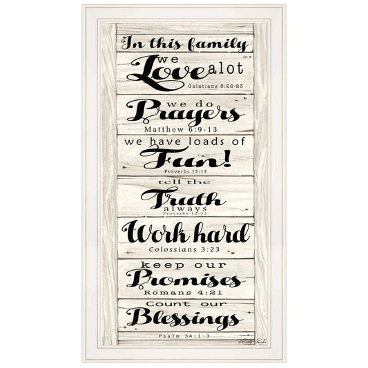 In this Family 1 White Framed Print Wall Art - Homeroots - Flyclothing LLC