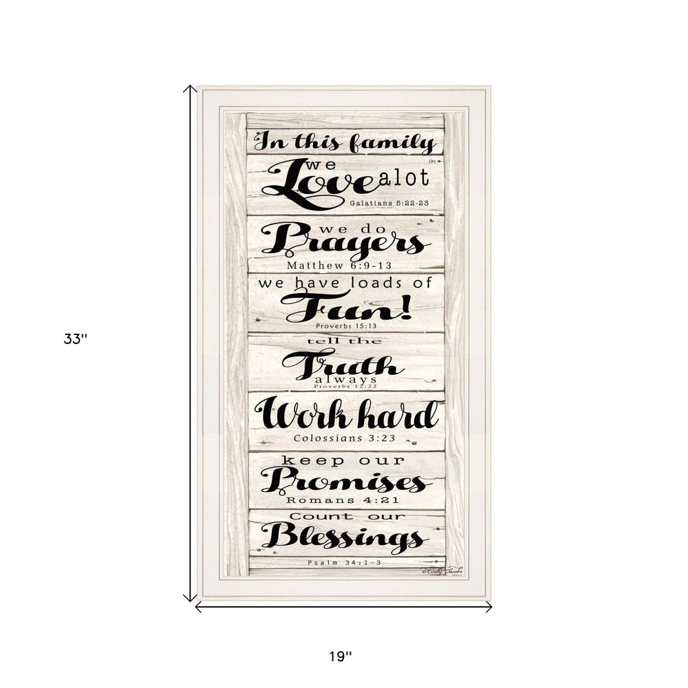 In this Family 1 White Framed Print Wall Art - Homeroots - Flyclothing LLC