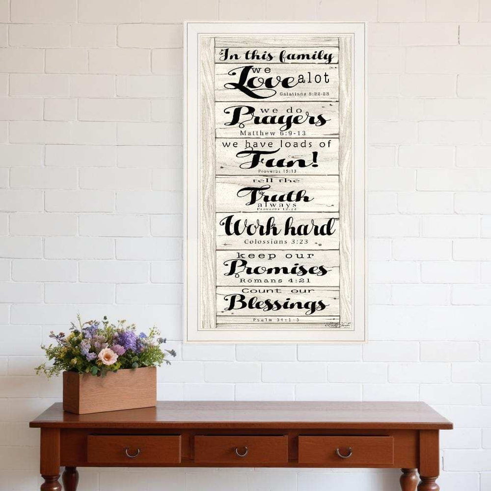 In this Family 1 White Framed Print Wall Art - Homeroots - Flyclothing LLC