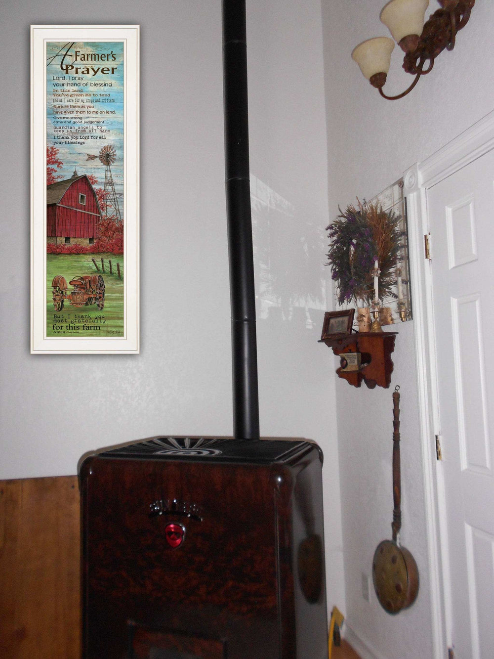 Farmers Prayer 1 White Framed Print Wall Art - Homeroots - Flyclothing LLC