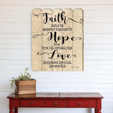 Faith Hope Love Unframed Print Wall Art - Homeroots - Flyclothing LLC