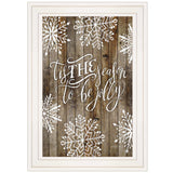 Tis the season Snowflakes 1 White Framed Print Wall Art - Homeroots - Flyclothing LLC