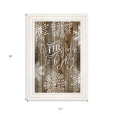 Tis the season Snowflakes 1 White Framed Print Wall Art - Homeroots - Flyclothing LLC