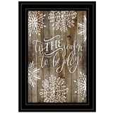 Tis the season Snowflakes 2 Black Framed Print Wall Art - Homeroots - Flyclothing LLC
