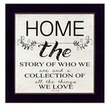 Home the Story of Who We Are Black Framed Print Wall Art - Homeroots - Flyclothing LLC