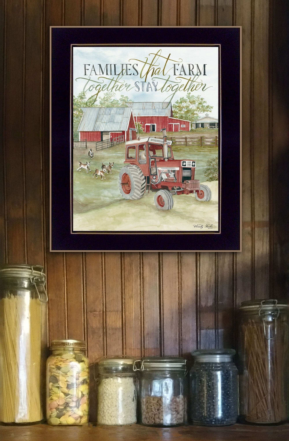 Families That Farm Together Stay Together Black Framed Print Wall Art - Homeroots - Flyclothing LLC