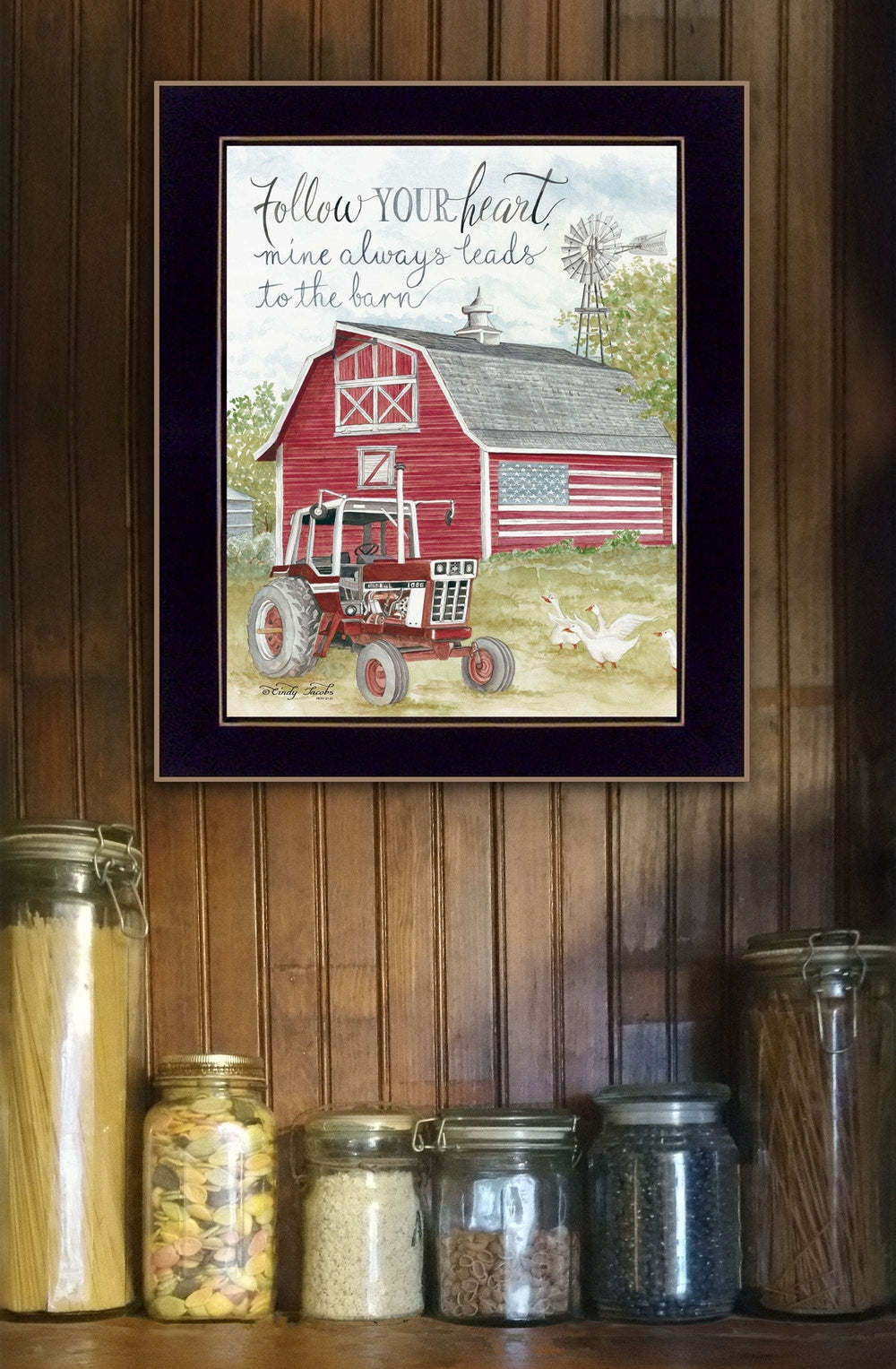 Follow Your Heart Black Framed Print Wall Art - Homeroots - Flyclothing LLC