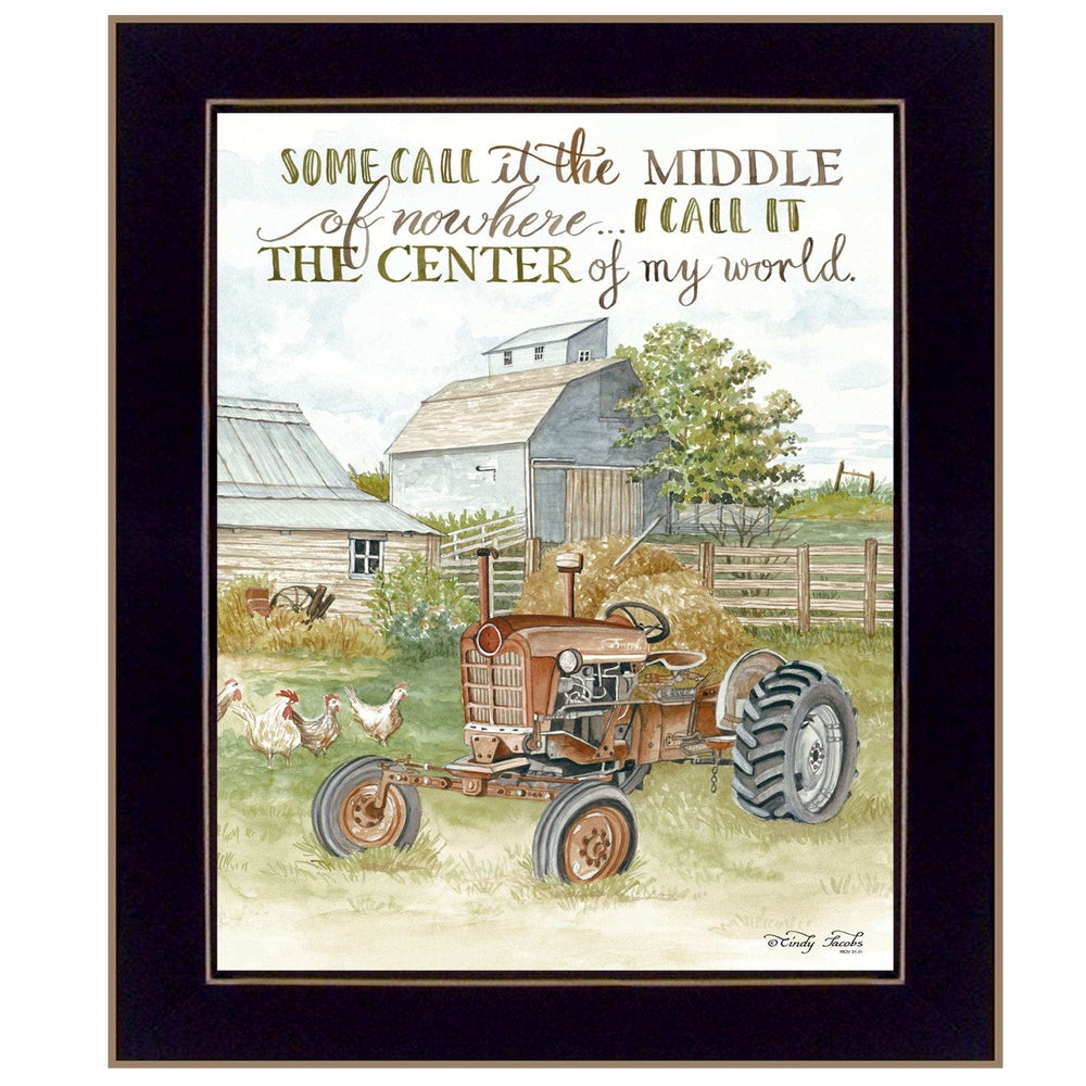 Center of My World Black Framed Print Wall Art - Homeroots - Flyclothing LLC