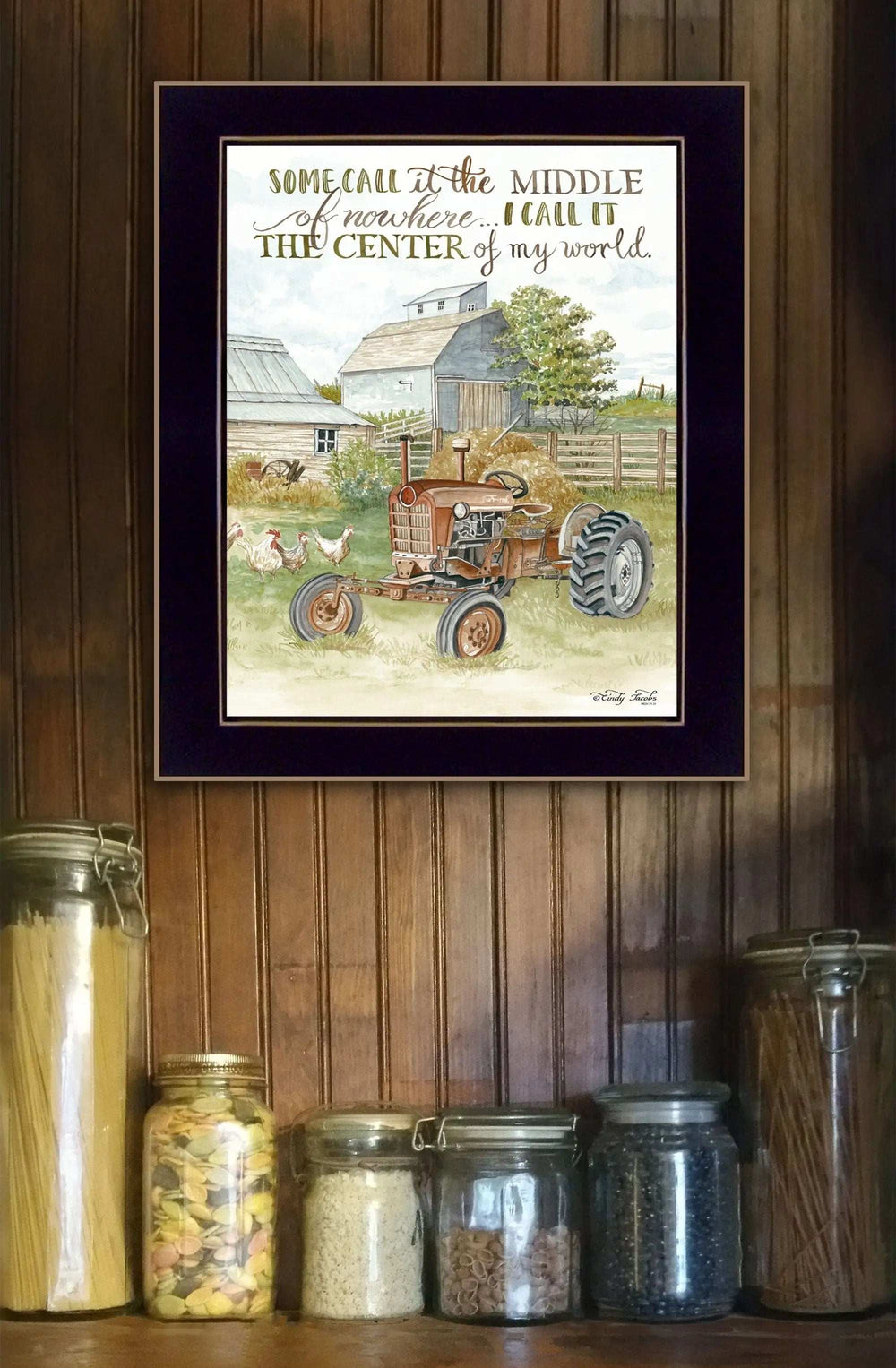 Center of My World Black Framed Print Wall Art - Homeroots - Flyclothing LLC