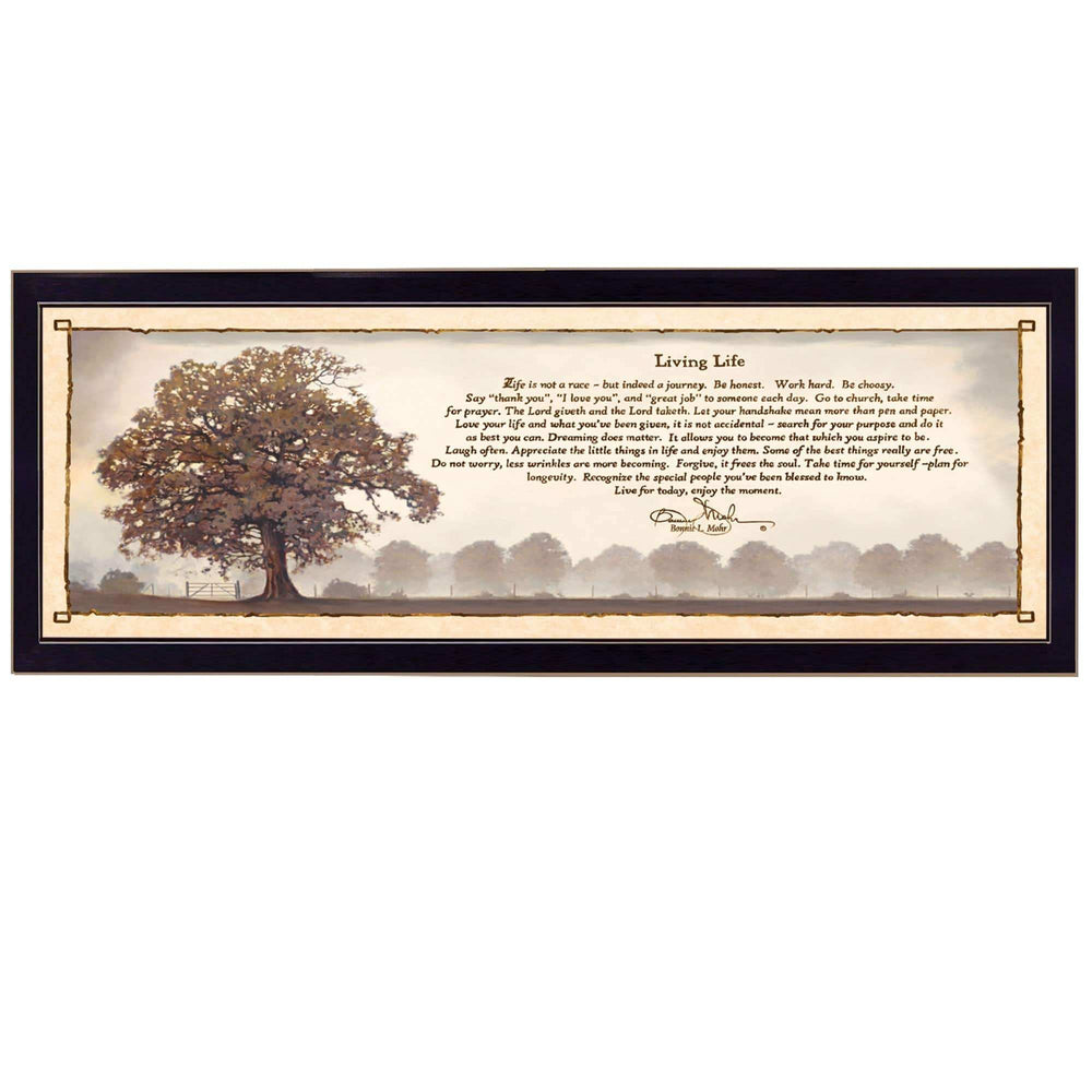 Living Life 9 Black Framed Print Wall Art - Homeroots - Flyclothing LLC