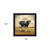 Colby the Cow Black Framed Print Wall Art - Homeroots - Flyclothing LLC
