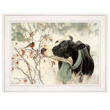 The Winter Robin 3 White Framed Print Wall Art - Homeroots - Flyclothing LLC