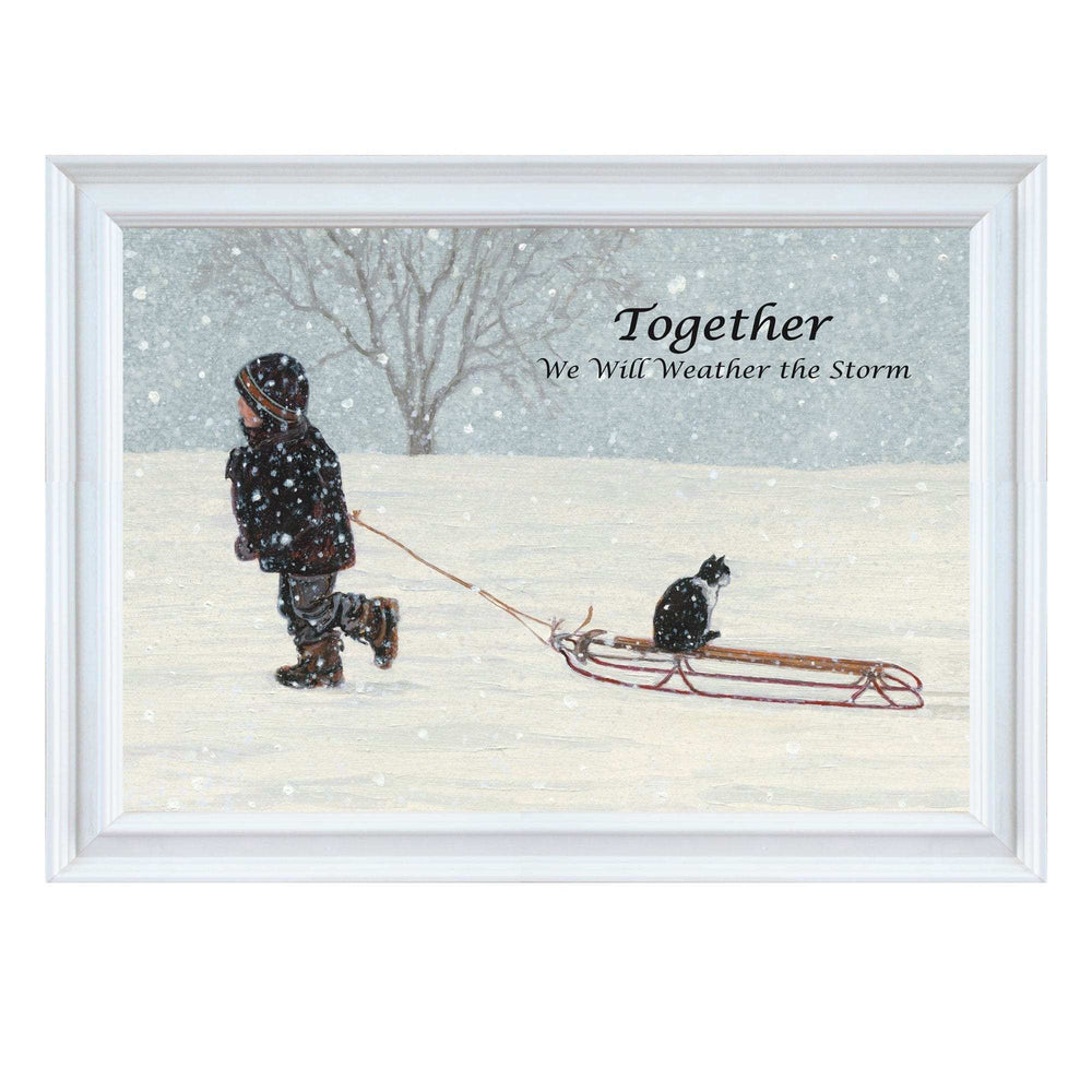 Together 2 White Framed Print Wall Art - Homeroots - Flyclothing LLC