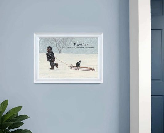 Together 2 White Framed Print Wall Art - Homeroots - Flyclothing LLC
