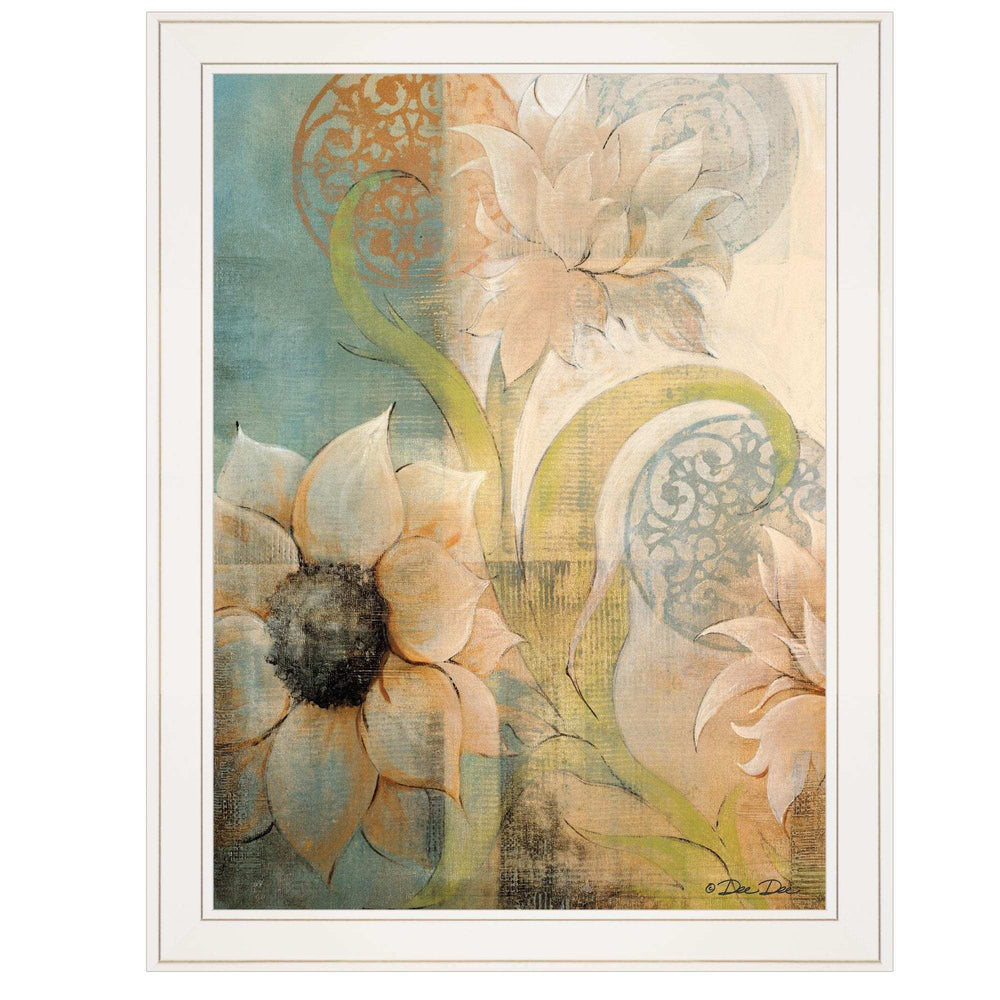 Meandering Flowers I 1 White Framed Print Wall Art - Homeroots - Flyclothing LLC