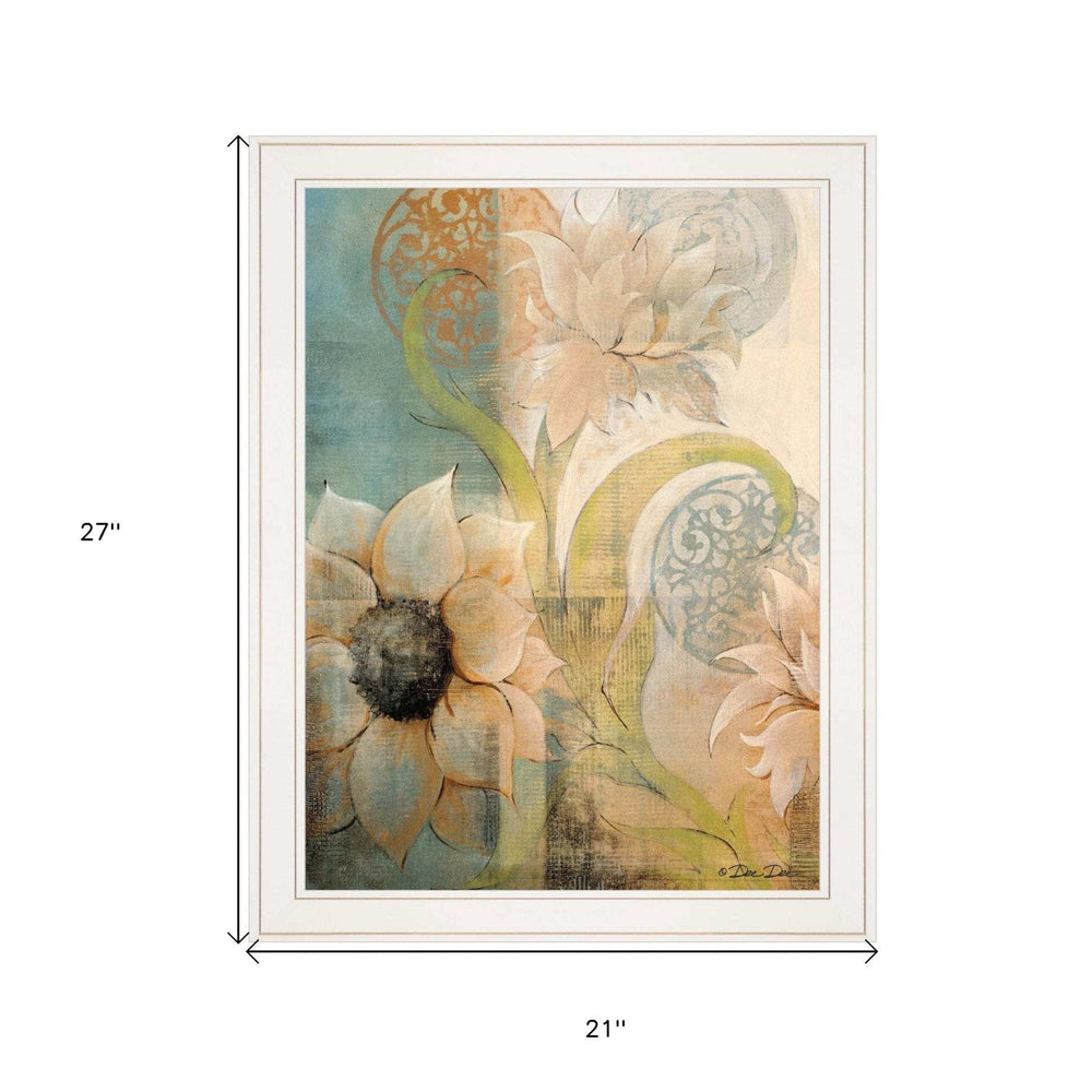 Meandering Flowers I 1 White Framed Print Wall Art - Homeroots - Flyclothing LLC