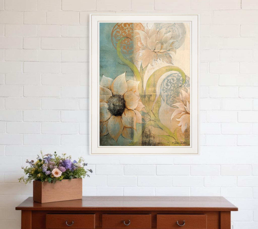 Meandering Flowers I 1 White Framed Print Wall Art - Homeroots - Flyclothing LLC