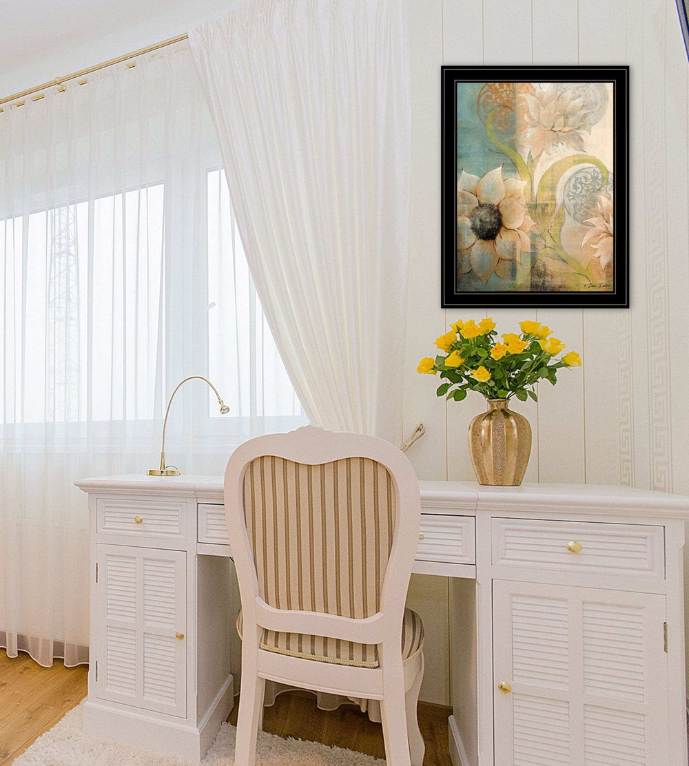 Meandering Flowers I 2 Black Framed Print Wall Art - Homeroots - Flyclothing LLC