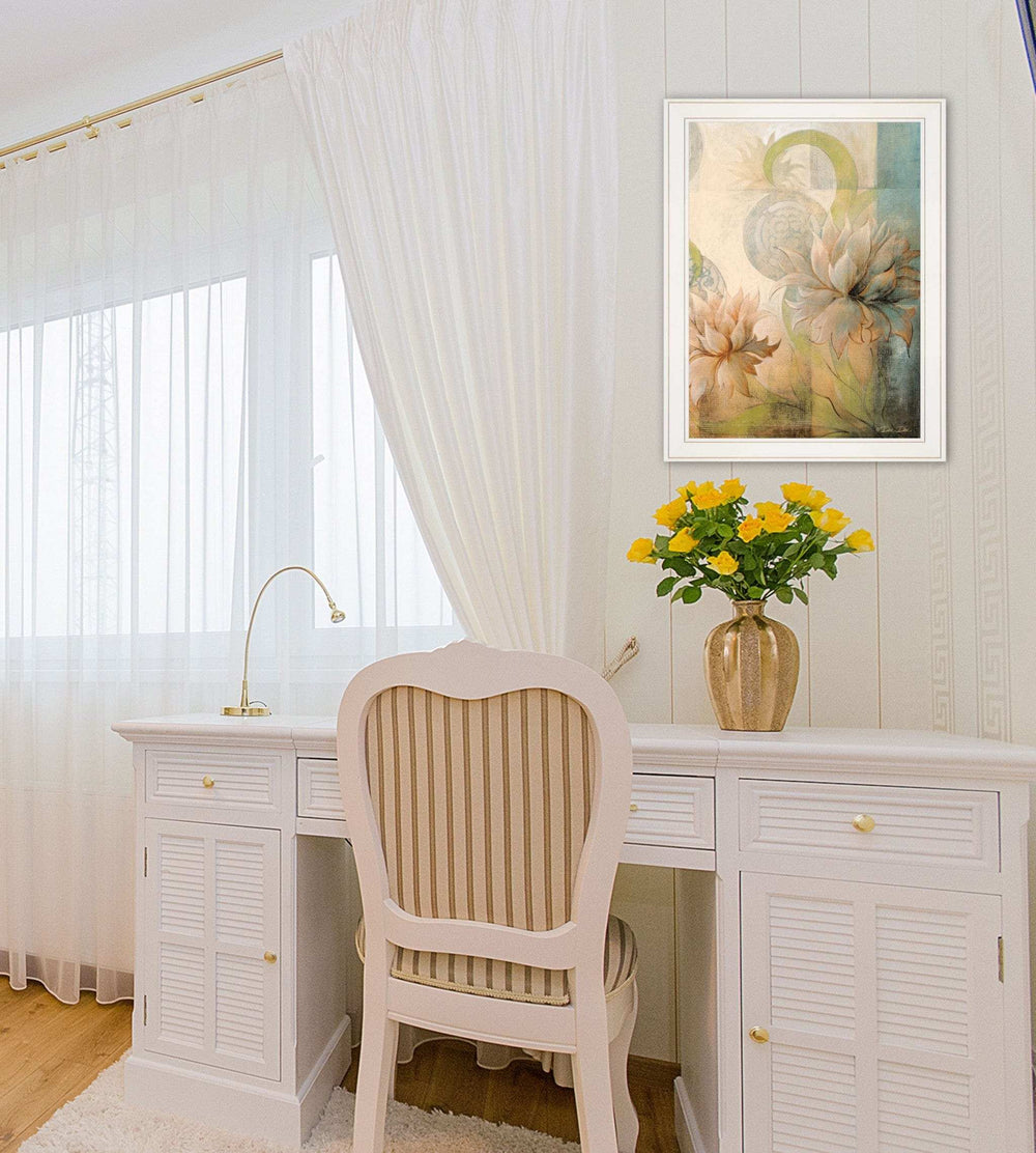 Meandering Flowers II 1 White Framed Print Wall Art - Homeroots - Flyclothing LLC