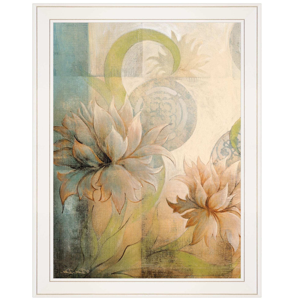 Meandering Flowers II 1 White Framed Print Wall Art - Homeroots - Flyclothing LLC