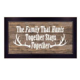 The Family that Hunts Black Framed Print Wall Art - Homeroots - Flyclothing LLC